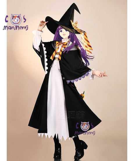 Frieren Fern Cosplay Costume Anime Frieren: Beyond Journey's End Halloween Gothic Dress Hat Cloak Women's Party New Uniform