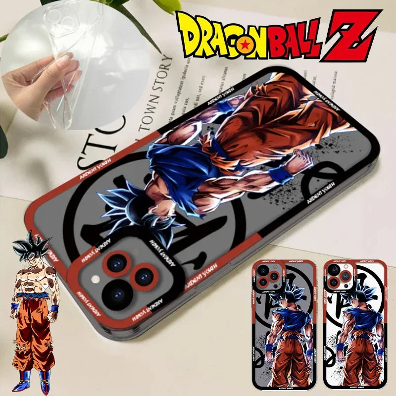 Dragon Ball Goku Phone Case for IPhone 14 13 12 11 15 Pro Max X XR XS Soft Shell Transparent Back Cover Saiyan Birthday Gift New