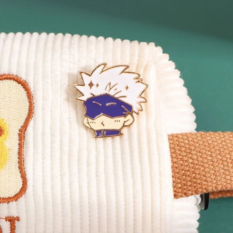 new Gojo Satoru Itadori Yuji Cute anime Creative Personality Kawaii Anime Character Q Version Badge Brooch Accessories Gift