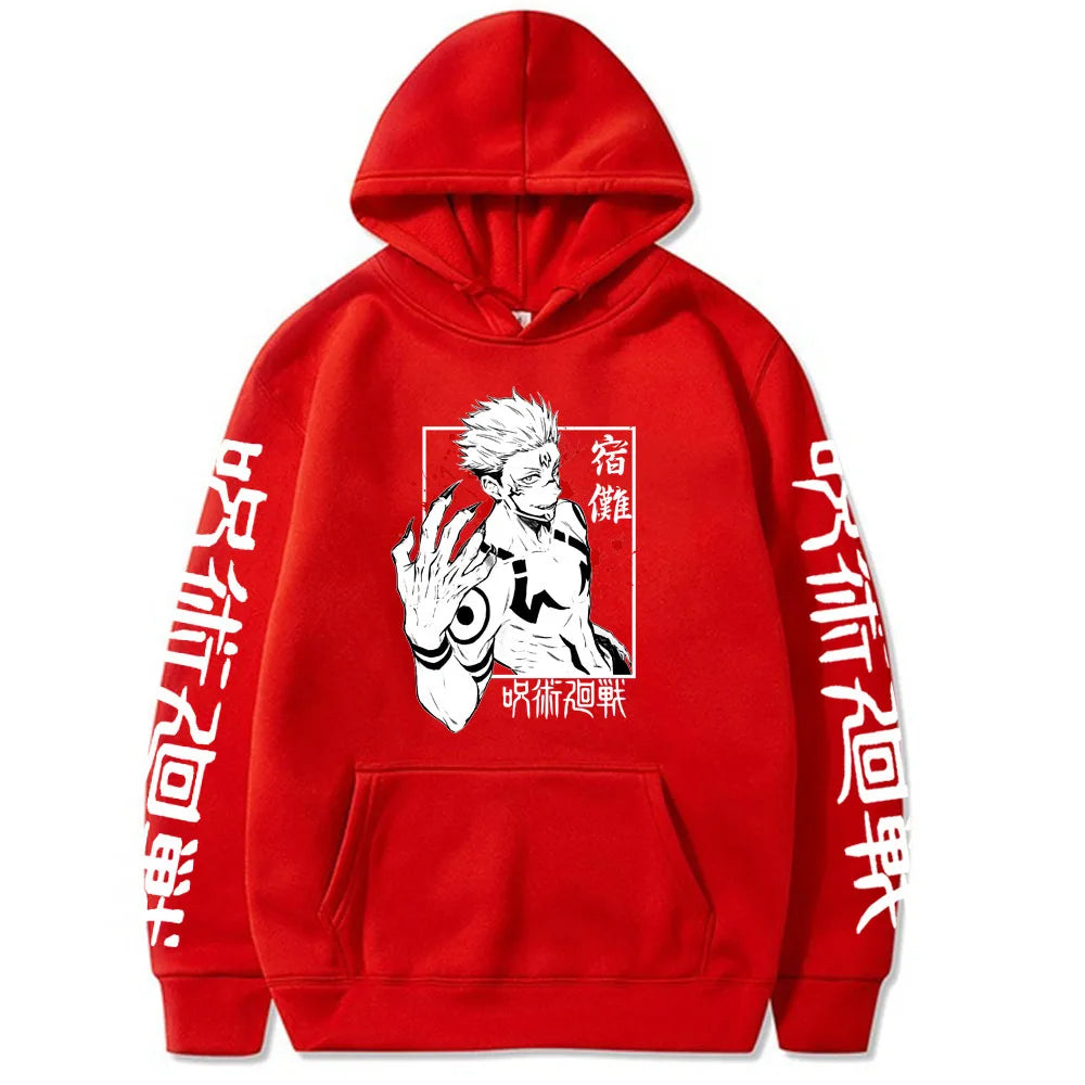 Ryomen Sukuna Anime Graphic Hoodie – Casual Long Sleeve Pullover Sweatshirt 5