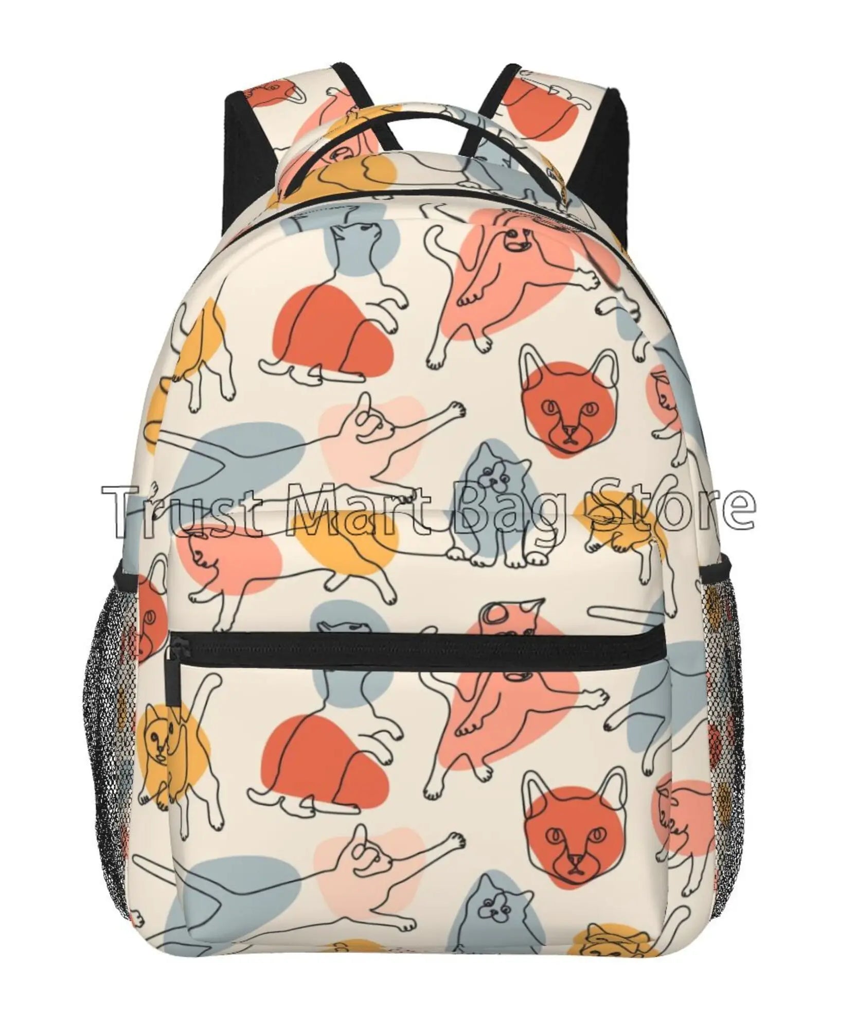 Anime Neko Atsume Women Backpack Mochila for Girls Boys Travel Rucksack Cute Cat Printing Shoulder Bag for Teenages