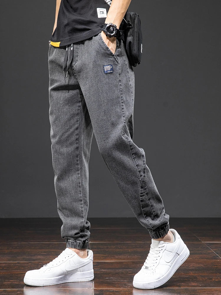 Baggy Cargo Denim Joggers — Streetwear Harem Jeans (Plus Size) 4
