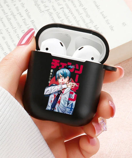 Anime Chainsaw Man Airpods Case for Apple Airpods Pro 2 1 2 3 Protective Denji Makima Aki Pochita Airpods Pro Case