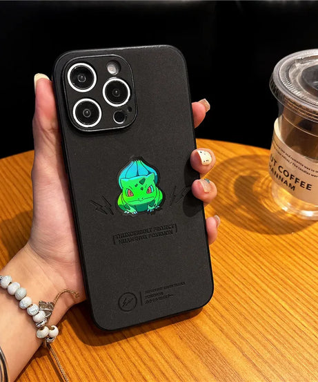 Gengar, Bulbasaur & Squirtle iPhone Case – Pokémon Laser Emboss Leather Cover
