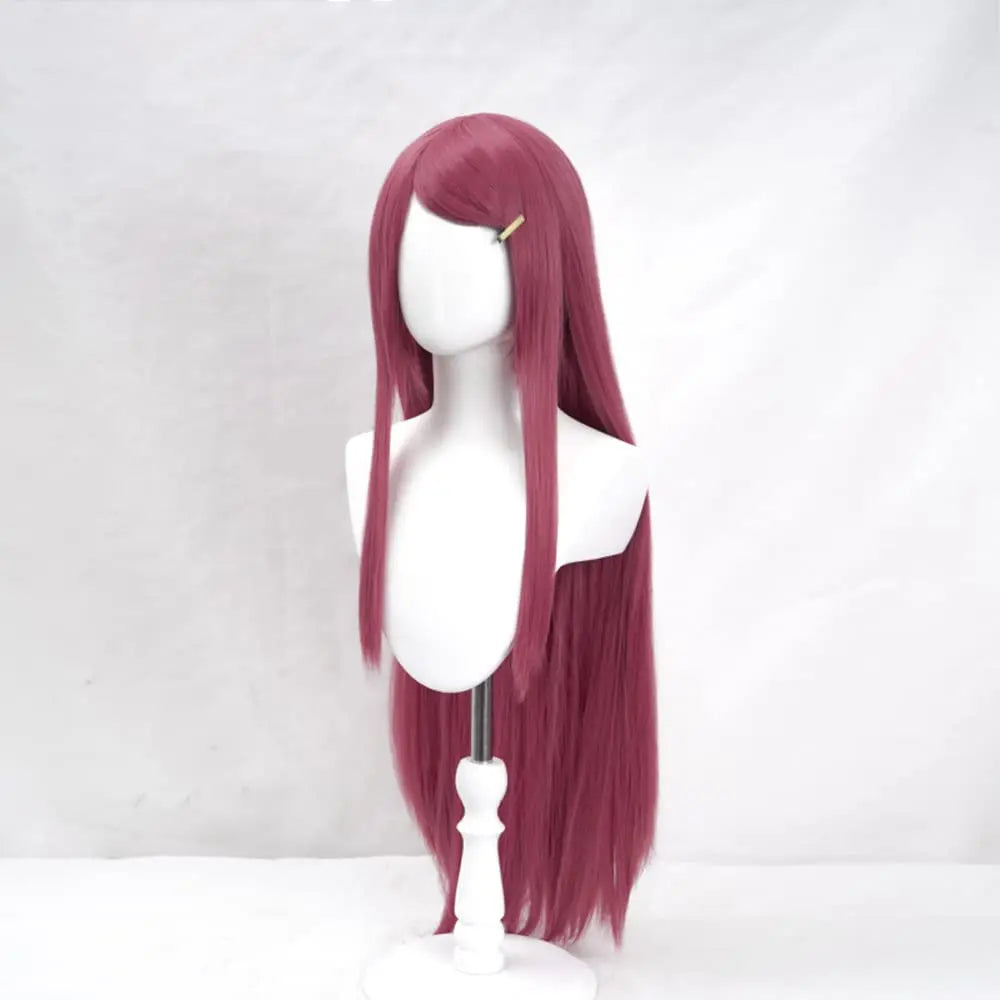 Anime Naruto Kushina Uzumaki Cosplay Wig – Heat Resistant Wine Red Long Wig 3