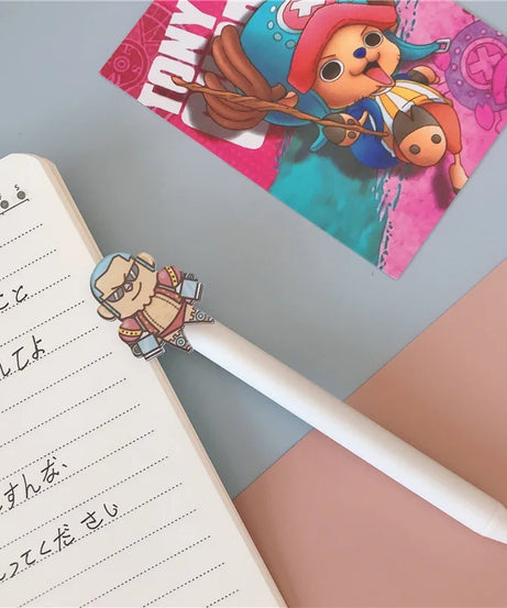 One Piece Neutral Pen Press Bullet Luffy Anime Adventure Black Office Writing Signature Pen Stationery School Supplies