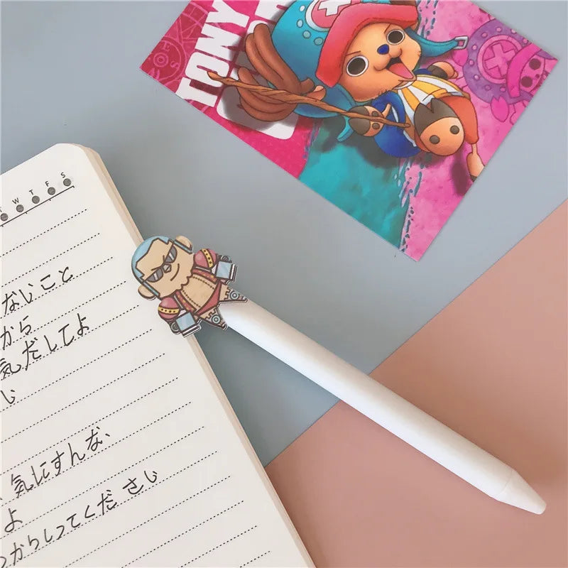 One Piece Neutral Pen Press Bullet Luffy Anime Adventure Black Office Writing Signature Pen Stationery School Supplies
