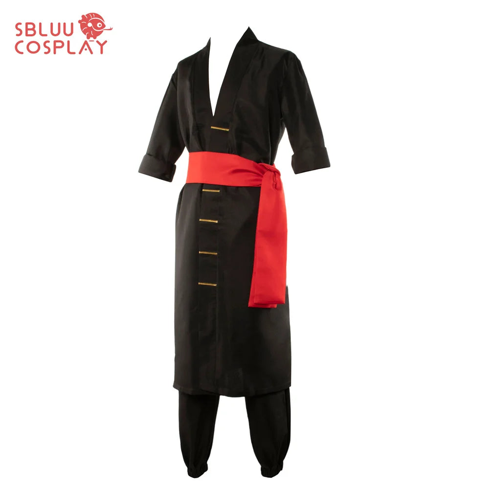One Piece Roronoa Zoro Black Kimono Cosplay Costume – Full Set Outfit 2