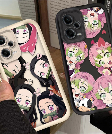 Anime Demon Slayer Case For Xiaomi Redmi Note 13 14 12 11 Pro Plus 5G 14S 12S 11S 10S 10 9 Redmi 14C 13C 12C 12 4G Back Cover