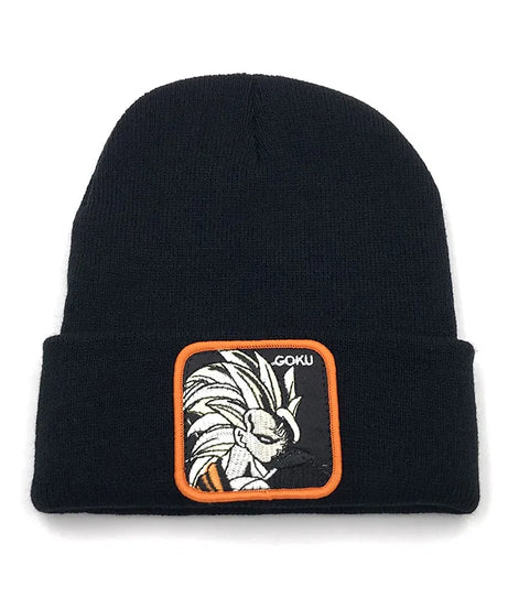 Autumn Winter Dragon Ball Knitted Cap Son Goku Vegeta  Warm Beanies Hat Adult Unisex Outdoor Embroidery Bonnet Christmas Gifts