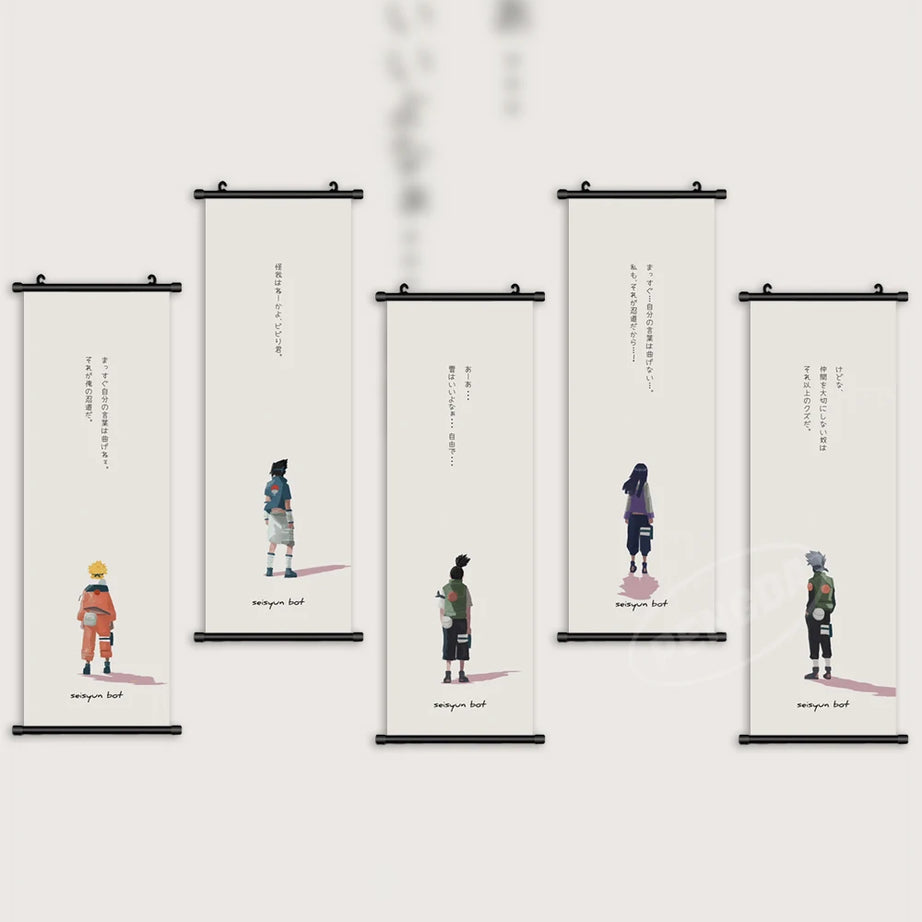 Naruto Wall Hanging Scroll Artwork Canvas Uzumaki Naruto Picture Painting Anime Print Poster