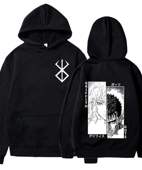Hot Anime Guts Griffith Graphic Printed Hoodie Unisex Autumn Winter Casual Loose Long Sleeve Pullover Fashion Sweatshirt