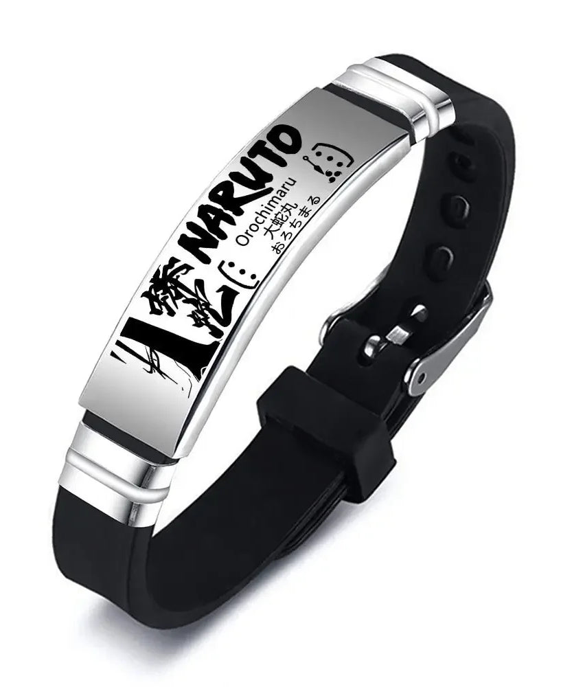 Naruto Kakashi Bracelet Stainless Steel Men's Women's Jewelry Pendant Charm Couple Bracelets for Lover Friend Women Gifts New