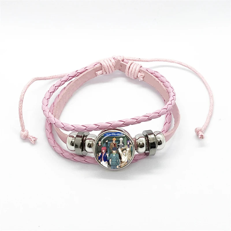 Anime Blue Lock Isagi Yoichi Chigiri Bachira Leather Bracelet Cosplay Unisex Adjustable Punk Wristband Jewelry Props