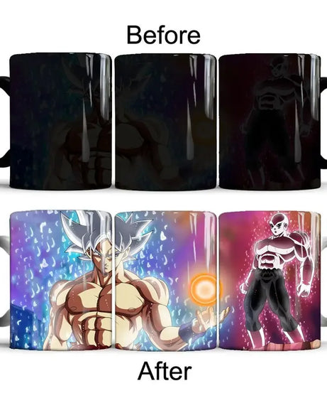 Dragon Ball Goku Color Changing Cup Mug Personalised Magic Mugs Heat Activated Image Photo Coffee Mugs Surprised