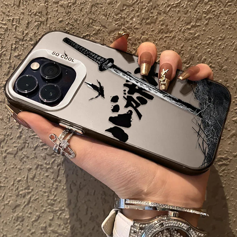 Comics Vagabond Samurai Case for iPhone SE4 16E 16 15 14 13 12 11 Pro Max XS X XR Plus 8 7 SE Plating Matte Cover