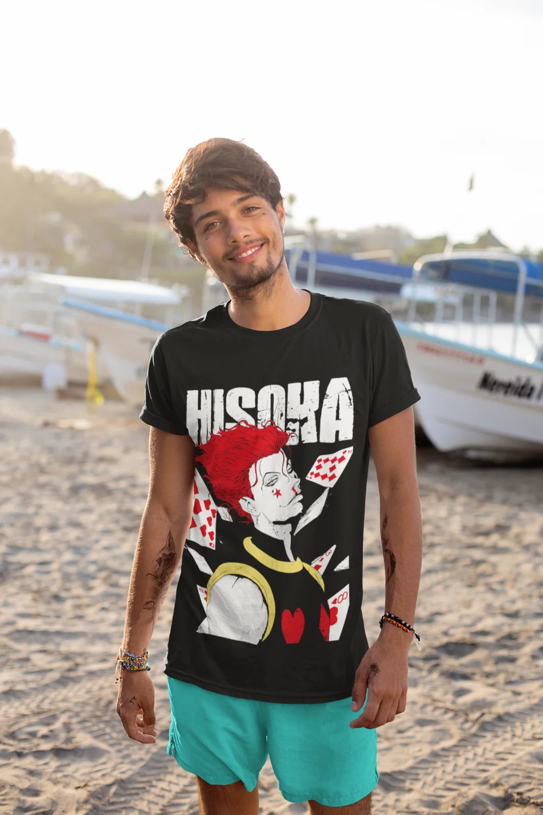 Hisoka T-Shirt Hunter X Hunter Manga Strip HXH Anime Unisex Tshirt T-Shirt Tee