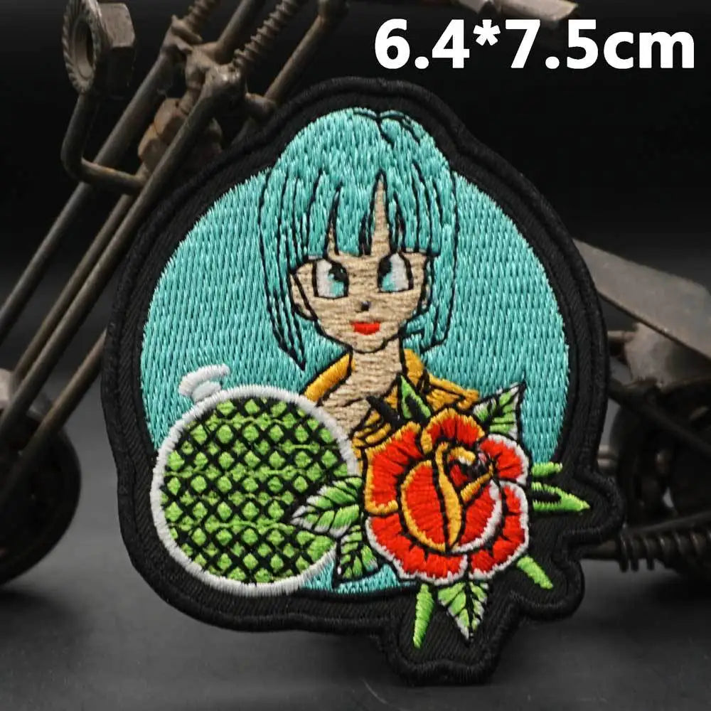 Dragon Ball Animation Peripherals Creative Kawaii Son Goku Vegeta Majin Buu Clothes Patches Embroidered Velcro Badges