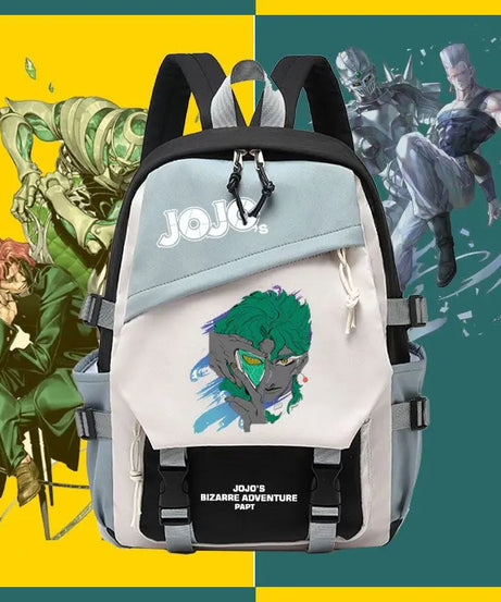 Kujō Jōtarō Anime JoJo's Bizarre Adventure Backpack Student School Bag Canvas Teens Outdoor Travel Backpack Fashion Gift