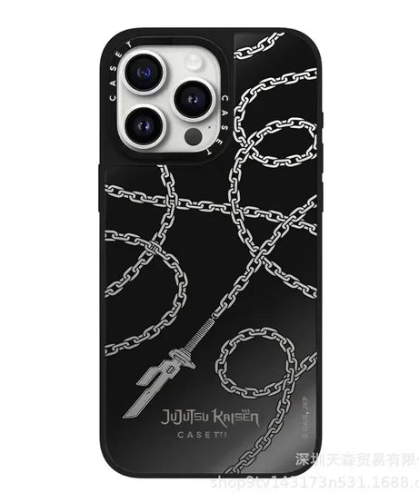 Jujutsu Kaisen Mirror Phone Case – Anti-Fall Anime iPhone 16 Pro Max