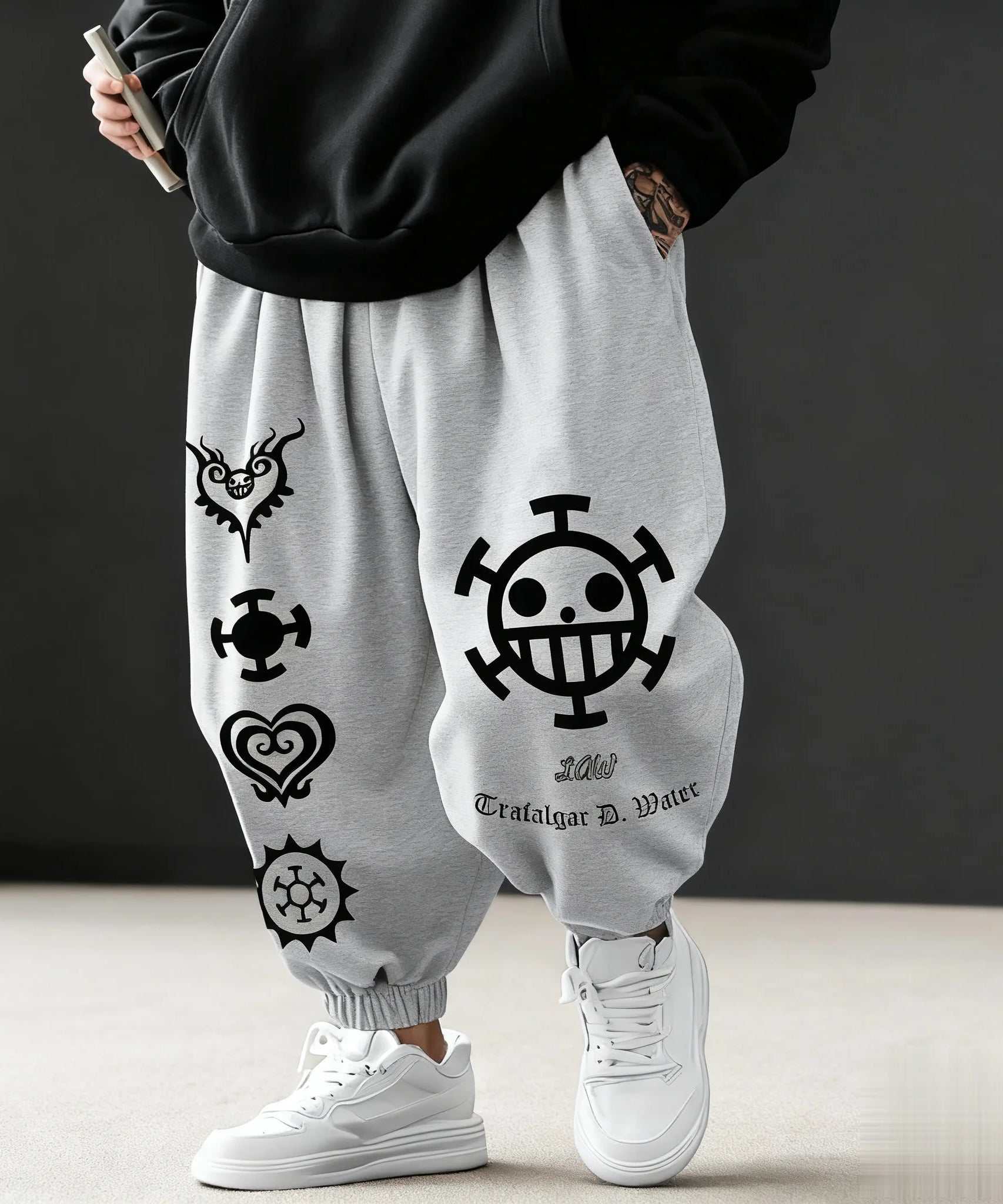 One Piece Anime Print Men's Loose Casual Sports Pants Streetwear Fashion Daily Wear Cotton Trousers Y2k Sweatpants Summer Autumn