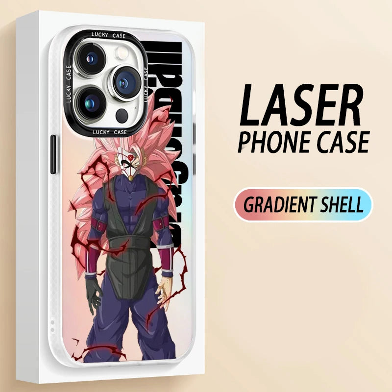 Goku & Gohan Laser Gradient Case – Dragon Ball iPhone 7–15 Pro Max