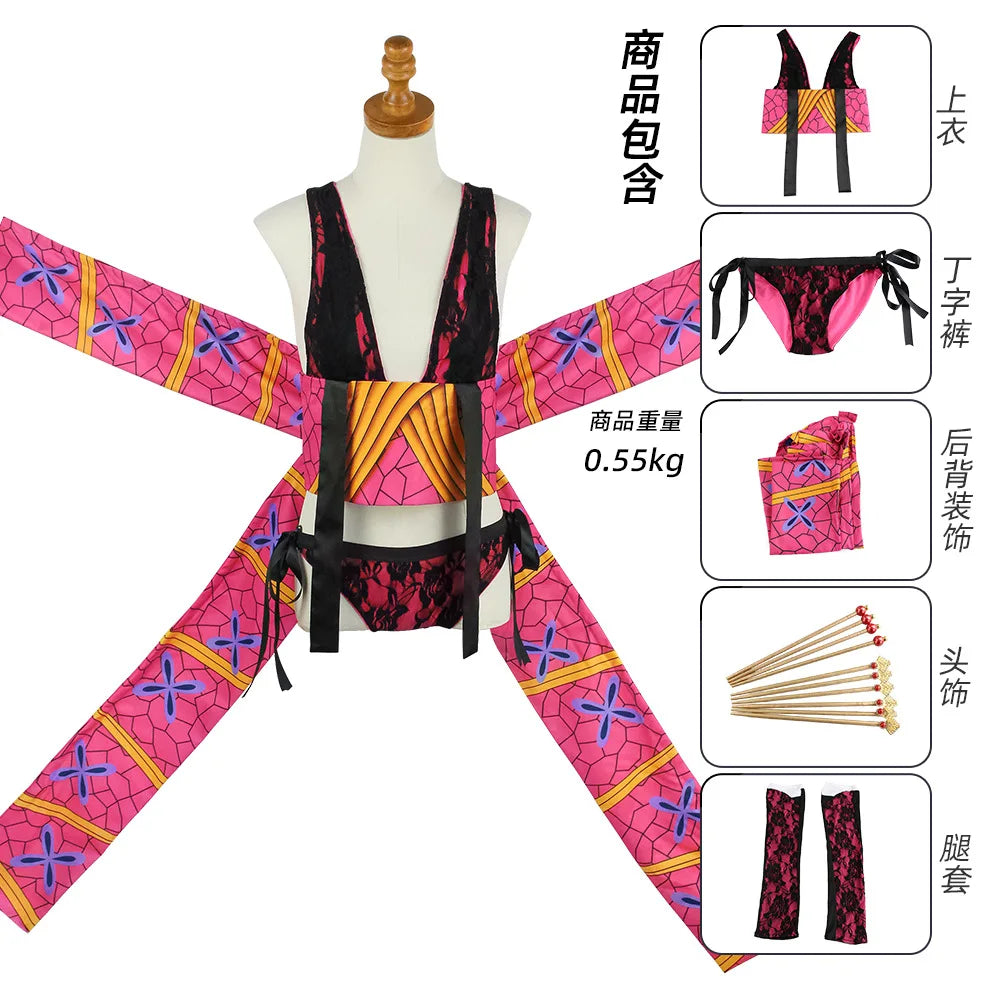 Anime Demon Slayer Daki Cosplay Costume – Uniform & Wig Set 4