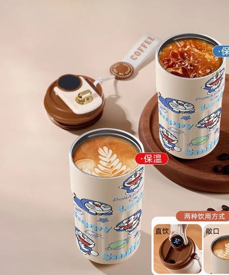 Doraemon Cartoon Thermos Mug – Cute Stainless Steel Coffee Cup for Home, Office & Travel