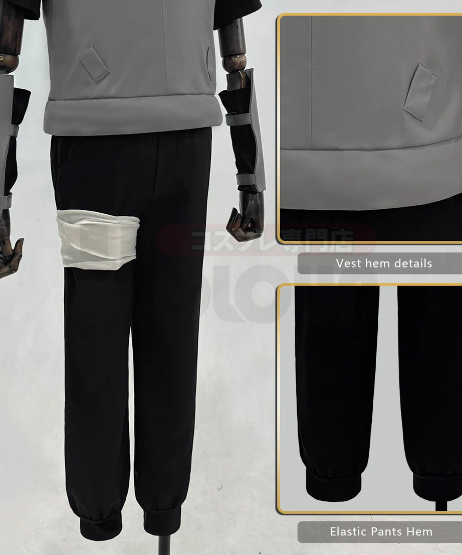 Itachi Uchiha ANBU Cosplay Set – Naruto Costume Vest, Shirt, Pants & Bandages