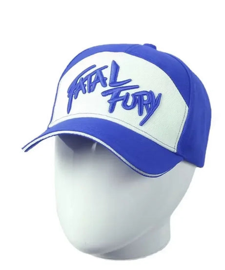 New Terry Bogard Blue Baseball Cap King of Fighters Embroidery Cotton Fatal Fury Hat Cosplay Adjustable Outdoor Sports Sunhat