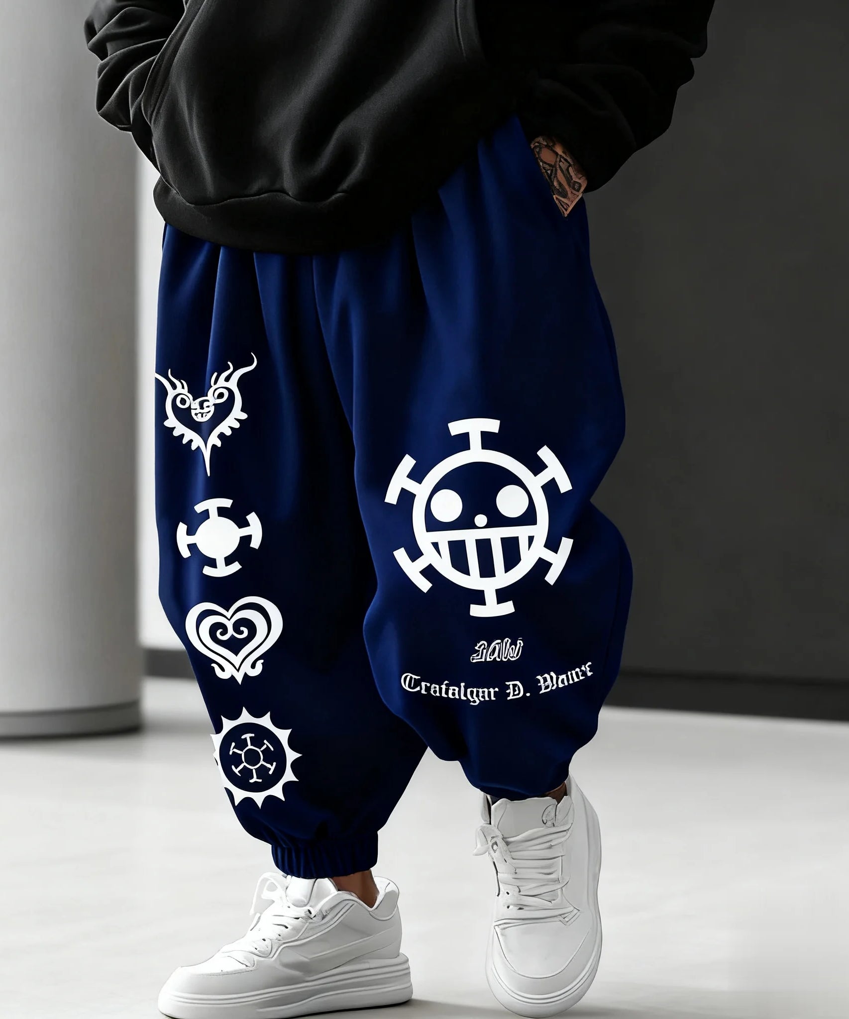 One Piece Anime Print Men's Loose Casual Sports Pants Streetwear Fashion Daily Wear Cotton Trousers Y2k Sweatpants Summer Autumn