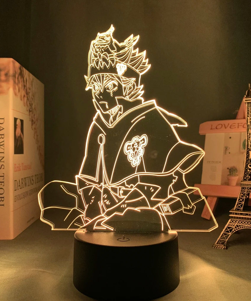 Acrylic 3D Anime Lamp - Black Clover Asta Nightlight