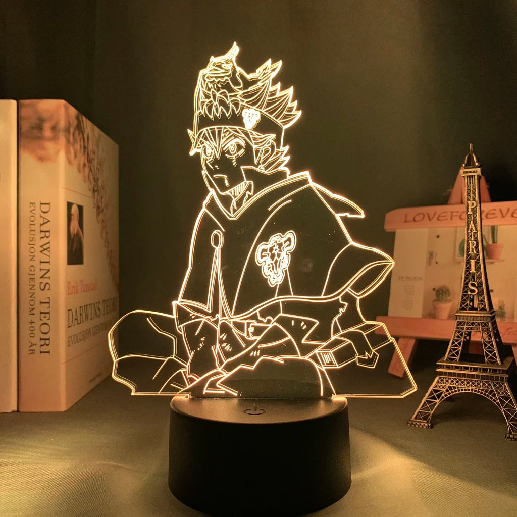 Acrylic 3D Anime Lamp - Black Clover Asta Nightlight
