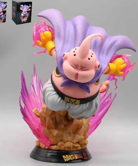 18cm Dragon Ball Z Anime Figure Majin Buu Fat Buu Action Figure with Light PVC Statue Model Doll Collection Decoration Toys Gift