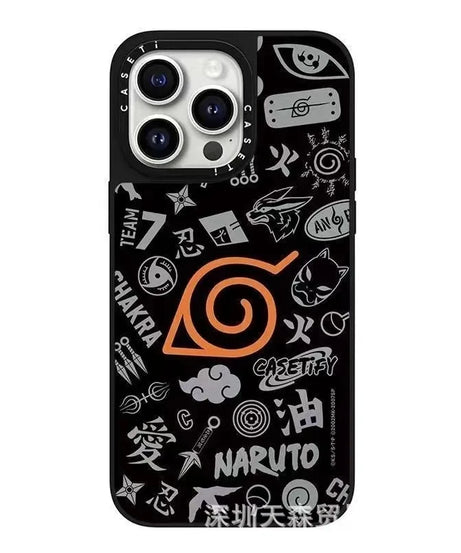 One Piece x Naruto Mirror Phone Case – Anti-Fall Collection for iPhone 16 Pro Max