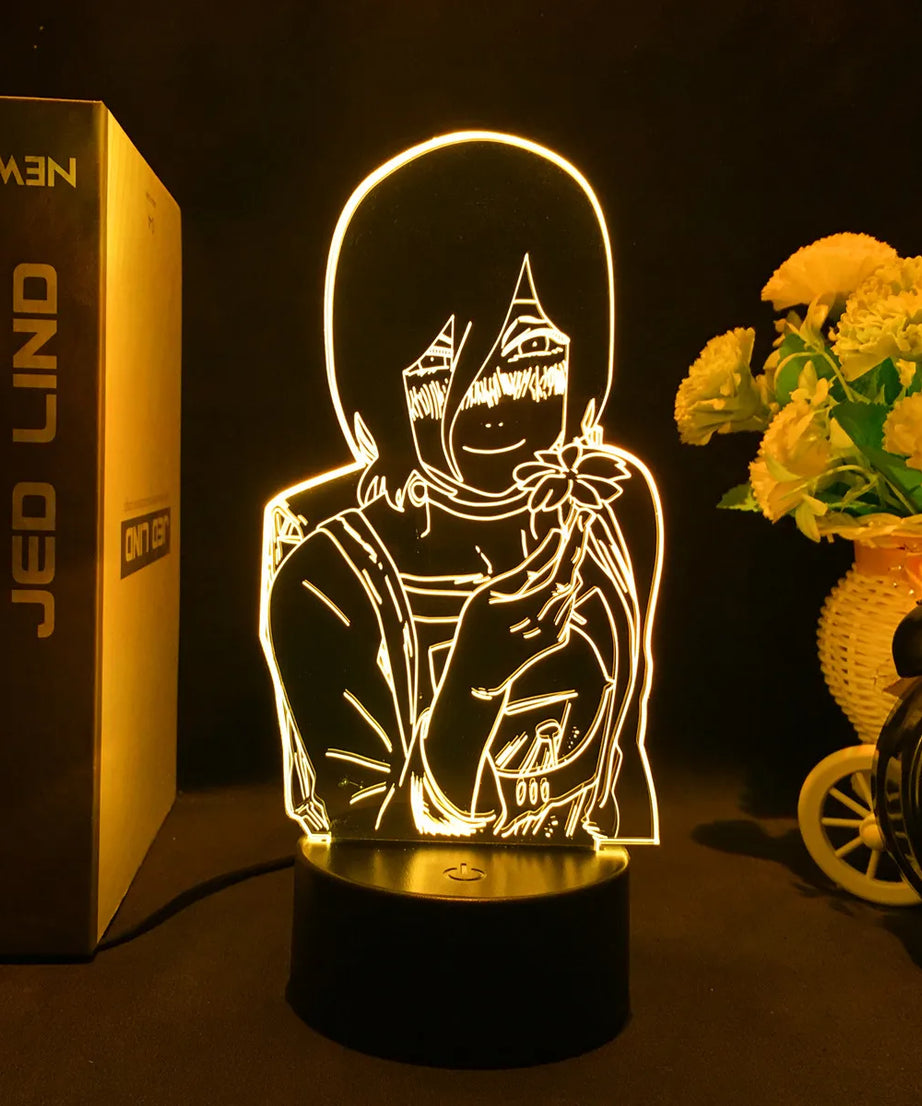 Anime Chainsaw Man Led Acrylic Stand Denji Power Makima Action Figure For Kids Bedroom Decor Nightlight Birthday