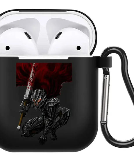 anime Berserk Guts Zodd Earphone Case For AirPods4 1 2 3 Pro Black Soft silicone wireless Bluetooth headphone case