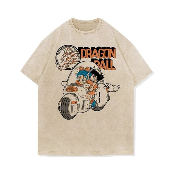 Dragon Ball Vintage-Washed T-Shirt — Oversized Graphic Tee