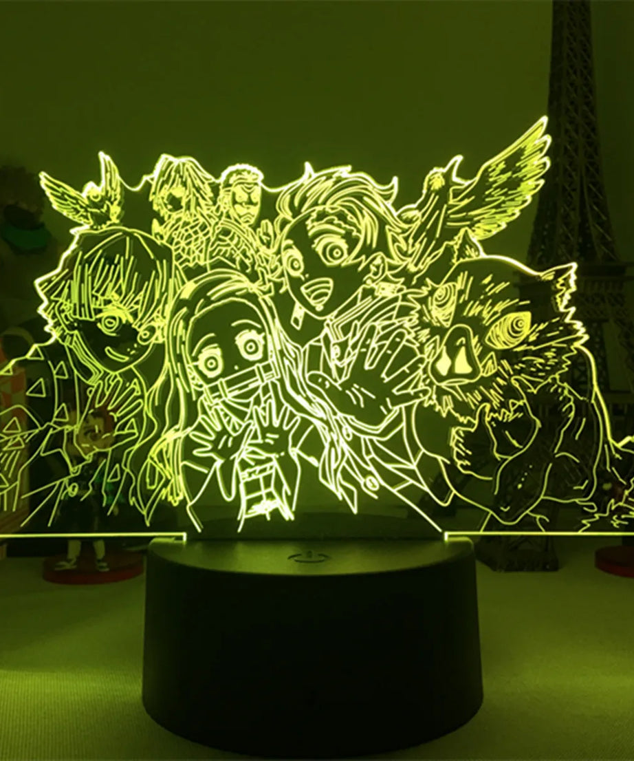 Manga 3d Light Kimetsu No Yaiba for Bedroom Decor Night Light Birthday Gift Table Lamp Anime Demon Slayer Mitsuri Kanroji Figure