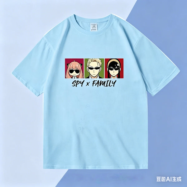 Spy x Family Anime Family Collaboration Cotton T-Shirt – Casual Unisex & Kids Tee