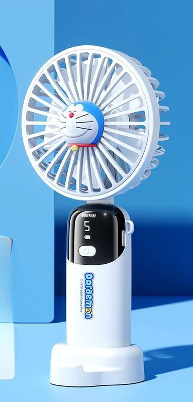 Doraemon Portable USB Fan – Foldable & Silent Cartoon Neck Fan for Students & Gifts
