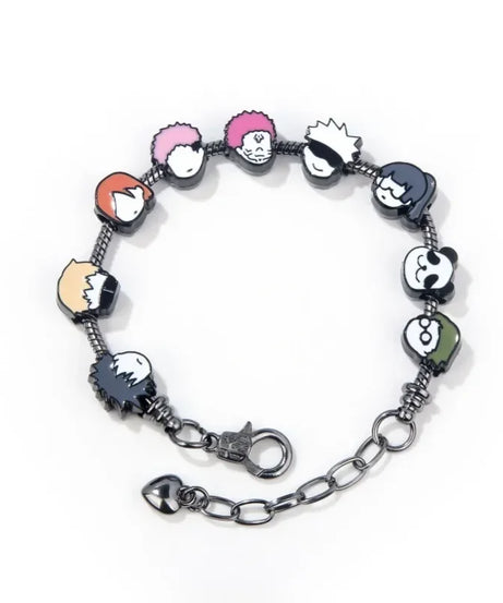 Anime Cute Metal Jujutsu Kaisen DIY Bracelet Fushiguro Megumi Yuji Pendant Detachable Bracelet Fans Cosplay Gift Jewelry