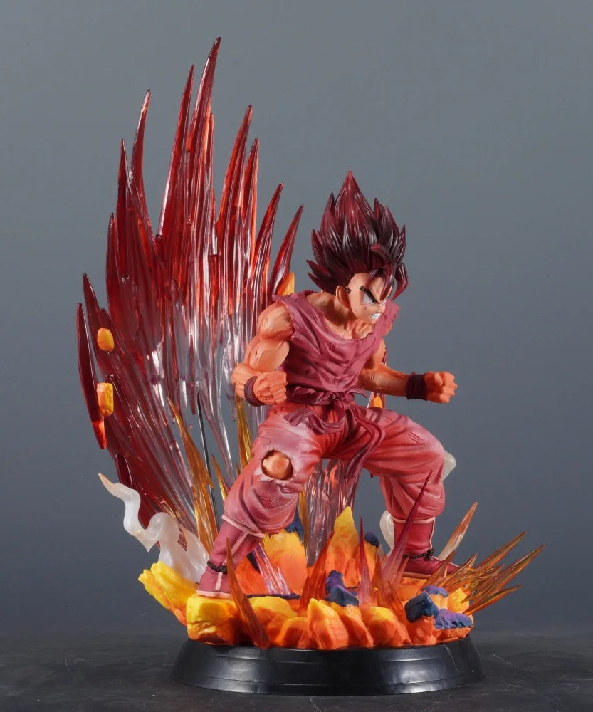 38cm/14.96in Anime Dragon Ball Figure Kaiouken Goku Action Figures Pvc Statue Desktop Ornamen Collection Model Toys Gifts