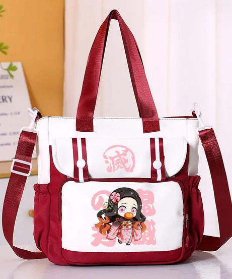 Anime Demon Slayer Kamado Tanjirou New Shoulderbag Men Women Crossbody Bags Student Fashion Large Capacity Handbag Holiday Gifts