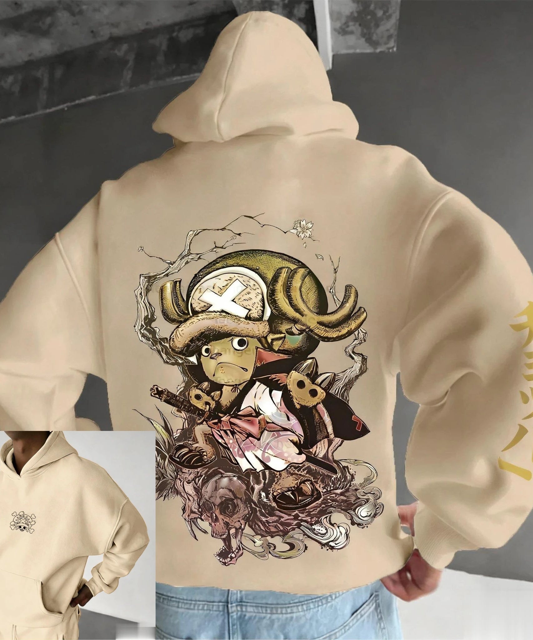 One Piece Chopper Graphic Pullover Hoodie Men Women New Autumn Winter Streetwear Oversized Casual Anime Print Hooded Sweatshirt