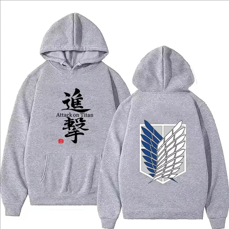 Attack on Titan Anime Fleece Hoodie – Cozy Fall Winter Streetwear Pullover for Men & Women 6