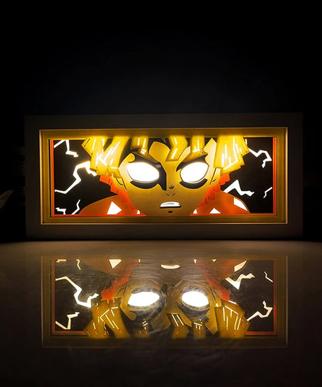 Anime  series paper-cut light room bedroom night light atmosphere light remote control colorful light box