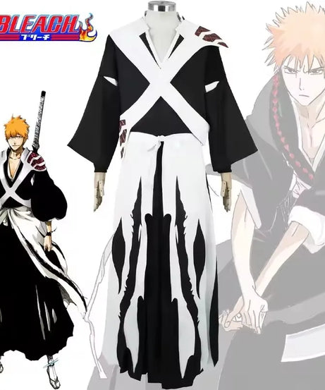 Kurosaki Ichigo Cosplay Outfit – Bleach TYBW Shinigami Costume with Wig & Pauldron