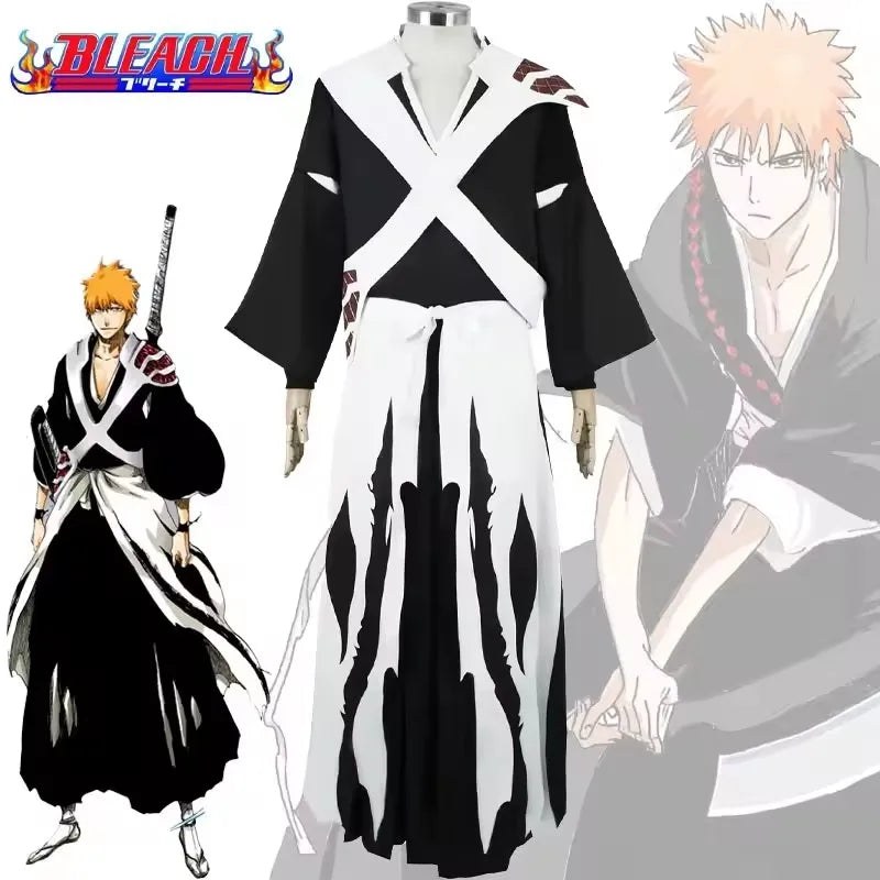 Kurosaki Ichigo Cosplay Outfit – Bleach TYBW Shinigami Costume with Wig & Pauldron