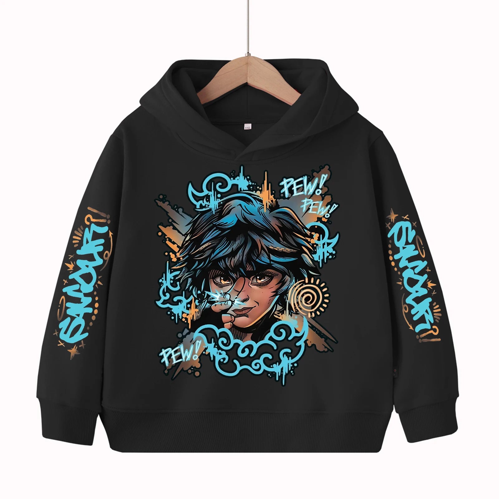 Arcane-Isha Anime Children's-Hoodie Harajuku Hip Hop Pullover Tops Sweatshirt